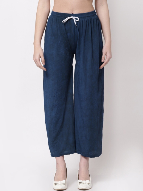 

KLOTTHE Women Navy Blue Palazzos