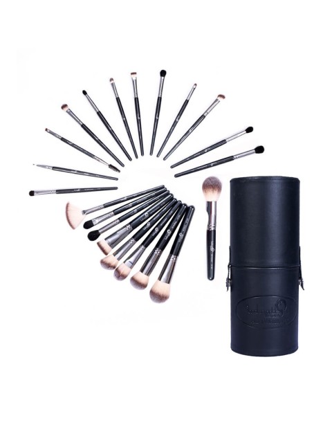 

london pride cosmetics Set of 21 HD Professional Makeup Brushes, Black