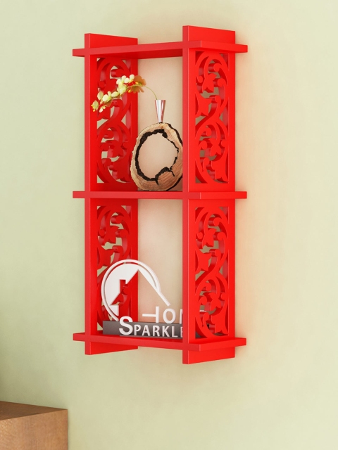 

Home Sparkle Red 2 Pocket Wall Shelf