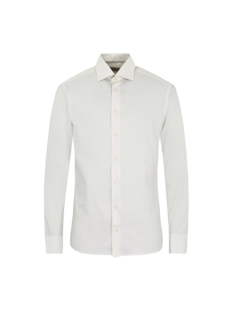 

Eton Men Off White Self Design Pure Cotton Regular Fit Shirt