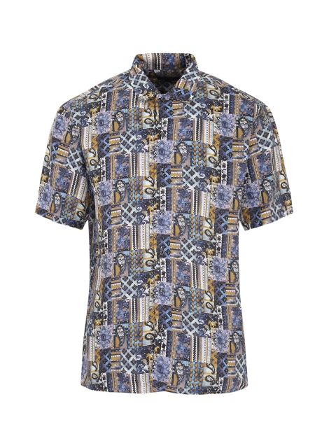 

Eton Men Blue Printed Cotton Casual Shirt