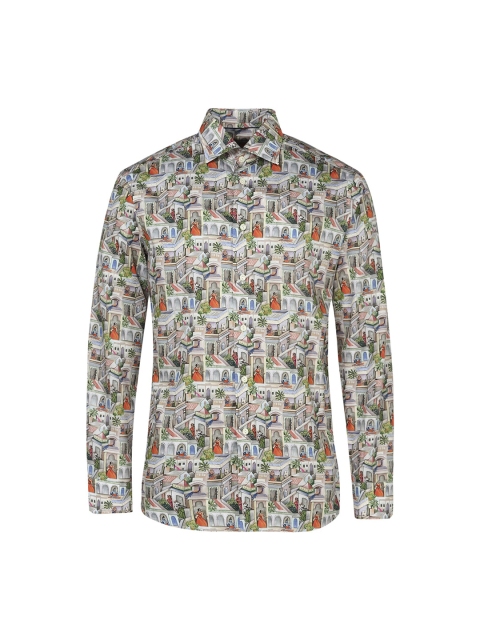

Eton Men Multicoloured Printed Cotton Casual Shirt, Multi