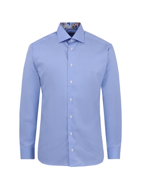 

Eton Men Blue Solid Button Cuffed Cotton Formal Shirt