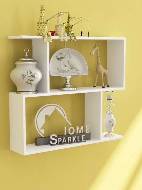 

Home Sparkle White Wall Shelf
