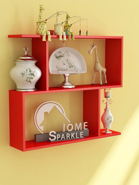 

Home Sparkle Red Wall Shelf