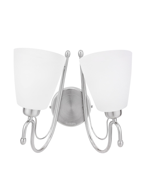 

Philips Silver-Toned & White Double Head Wall Light