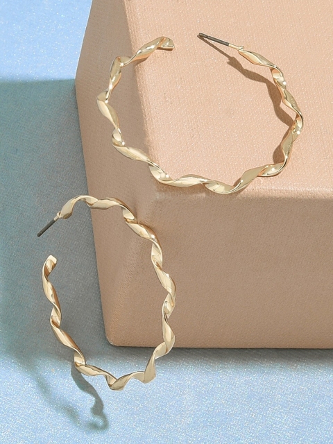 

Accessorize Women Gold-Toned Pastel Pop Statement Twisted Hoop Earrings