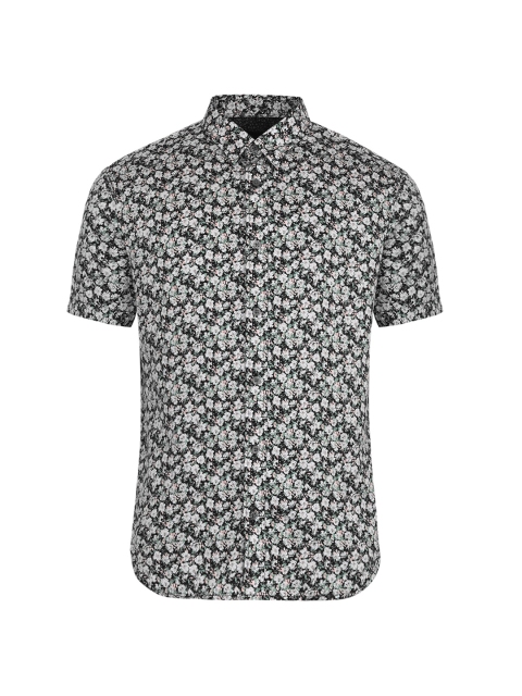 

JOHN VARVATOS Men Green Floral Printed Pure Cotton Regular Fit Casual Shirt