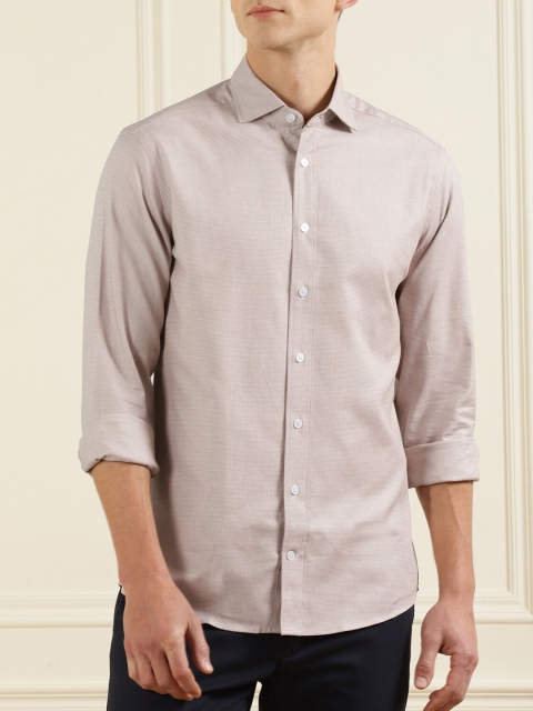 

HACKETT LONDON Men Brown Printed Pure Cotton Casual Shirt