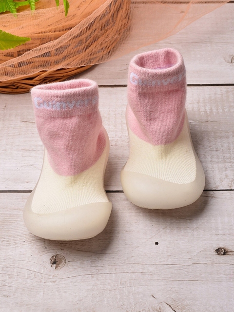 

POPLINS Kids Pink & Beige Patterned Cotton Socks