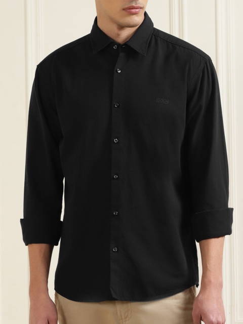 

HUGO Men Black Solid Pure Cotton Regular Fit Casual Shirt