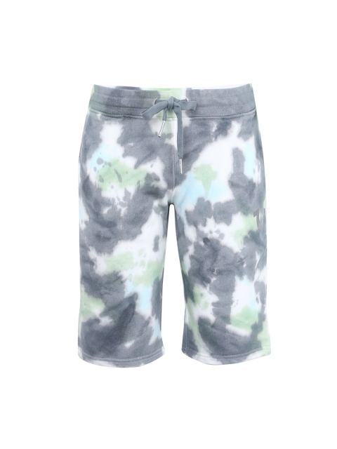 

True Religion Men Grey Camouflage Printed Cotton Shorts