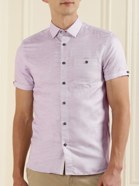 

Ted Baker Men Purple Cotton Slim Fit Casual Shirt