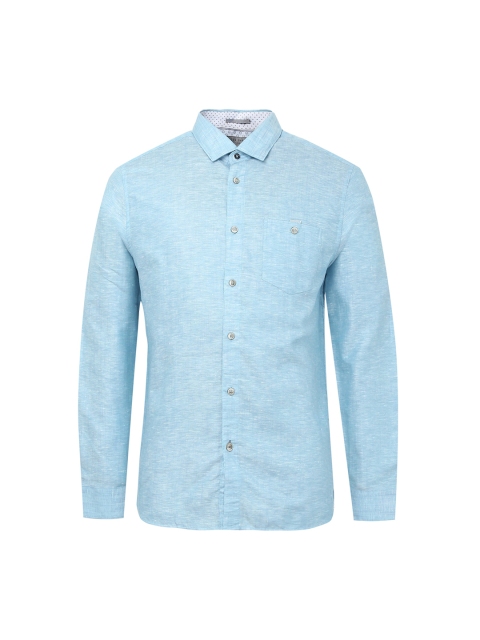 

Ted Baker Men Turquoise Blue Regular Fit Cotton Casual Shirt