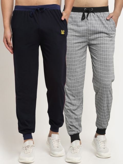 

VIMAL JONNEY Men Pack Of 2 Track Pants, Navy blue