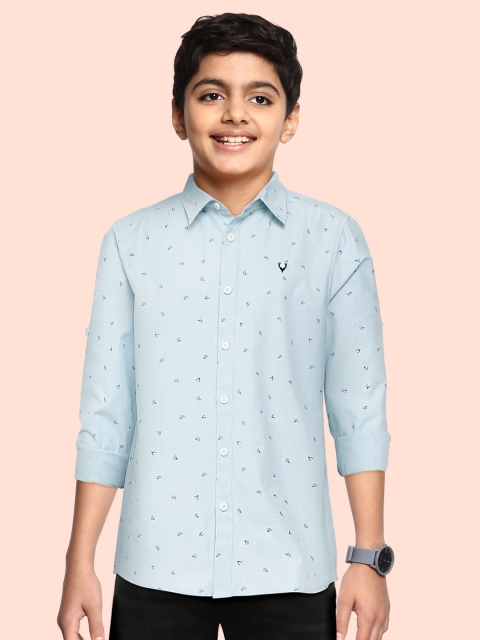

Allen Solly Junior Boys Blue Sport Regular Fit Conversational Opaque Printed Casual Shirt
