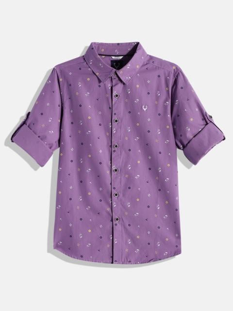 

Allen Solly Junior Boys Purple Printed Casual Shirt