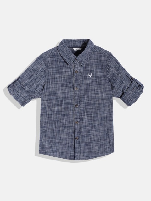 

Allen Solly Junior Boys Navy Blue & White Micro Checked Cotton Casual Shirt