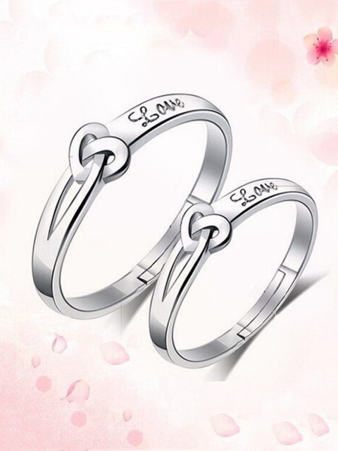 

Arendelle Silver-Plated 925 Silver Couple Finger Ring