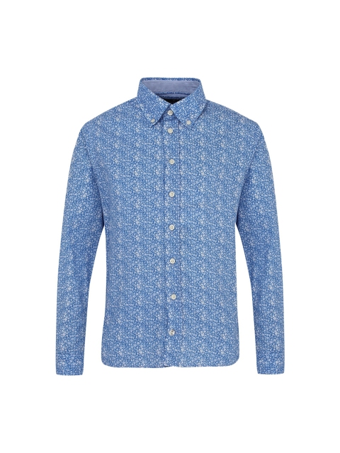 

HACKETT LONDON Boys Blue & White Micro Ditsy Printed Cotton Casual Shirt