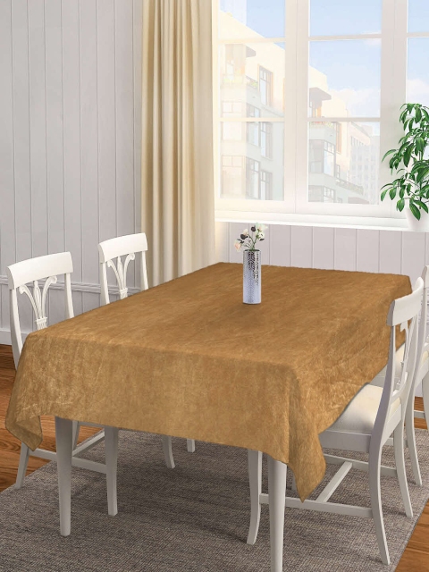 

KLOTTHE Camel Brown Woven Design Rectangular Table Cover