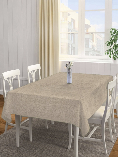 

KLOTTHE Beige Solid 6 Seater Rectangular Table Cover