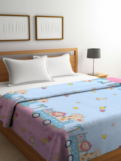 

KLOTTHE Multicoloured Cartoon Characters Mild Winter 400 GSM Double Bed Comforter, Multi