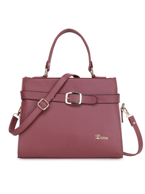 

Exotic Pink PU Structured Handheld Bag