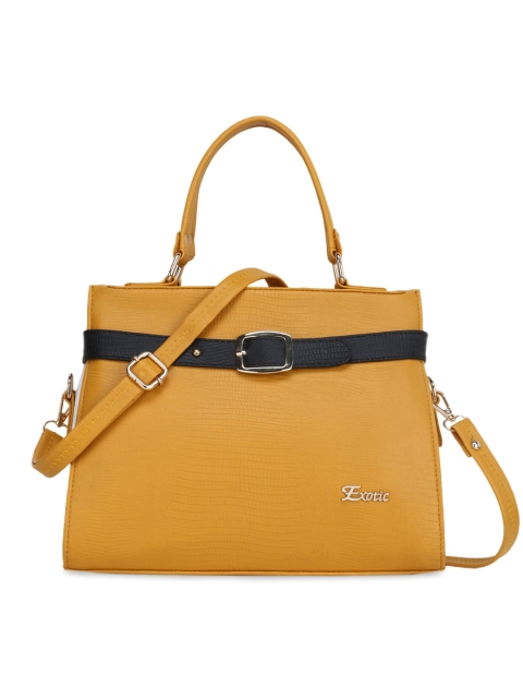 

Exotic Yellow Structured Handheld Bag