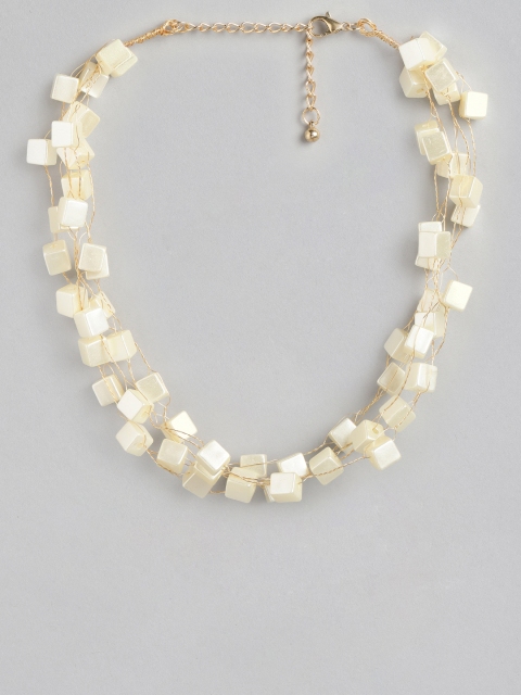 

Blueberry White Gold-Plated Handcrafted Beaded Necklace