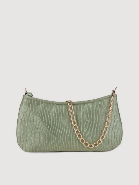 

Mesmerize Green Soft Matte Baguette Bag
