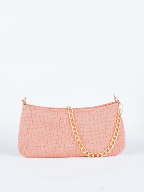 

Mesmerize Pink Structured Baguette Bag
