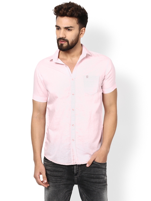 

Mufti Men Pink Slim Fit Casual Shirt