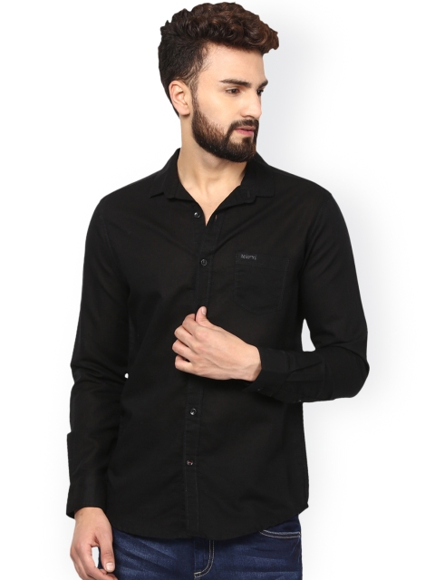 

Mufti Men Black Slim Fit Casual Shirt