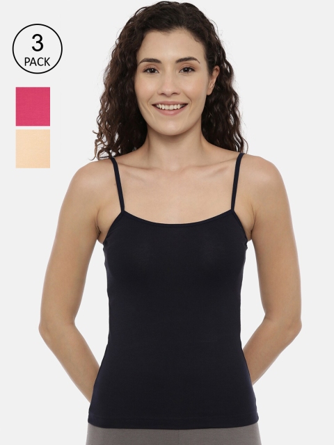 

GOLDSTROMS Womens Pack of 3 Solid Cotton Camisoles, Black