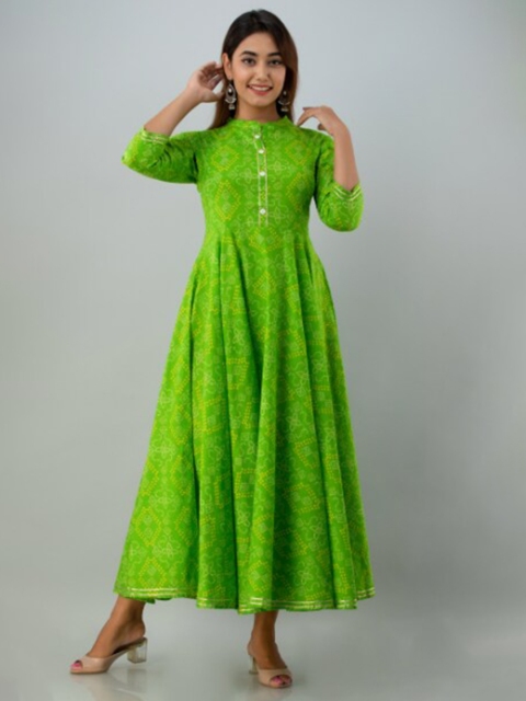 

GLAM ROOTS Lime Green Checked Maxi Dress