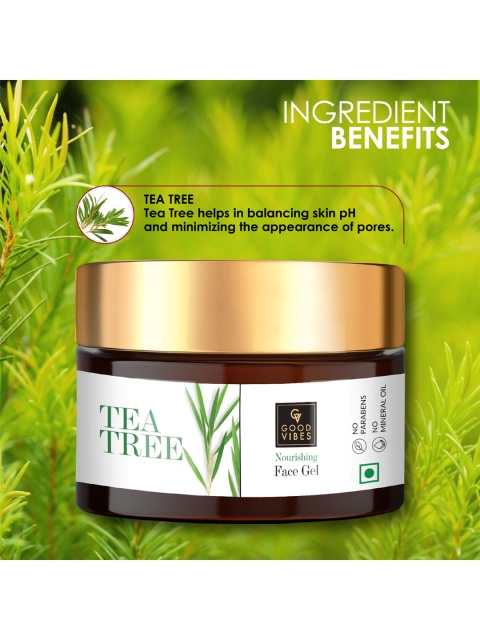 

Good Vibes Tea Tree Nourishing Face Gel - 50 g, White