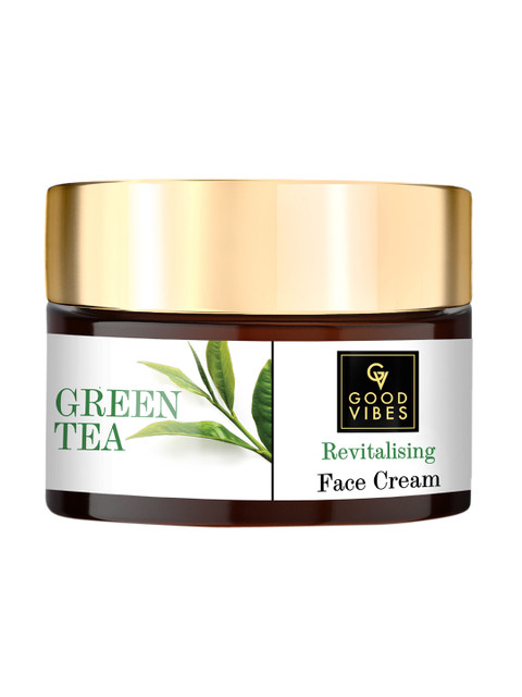 

Good Vibes Green Tea Revitalising Face Cream - 50 g, White