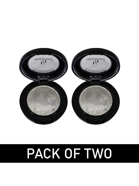 

Half N Half Set of 2 Baked Monochromatic Eyeshadow - 04, Silver