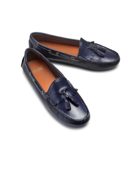 

Churchill & Company Women Navy Blue Solid Leather Formal Loafers