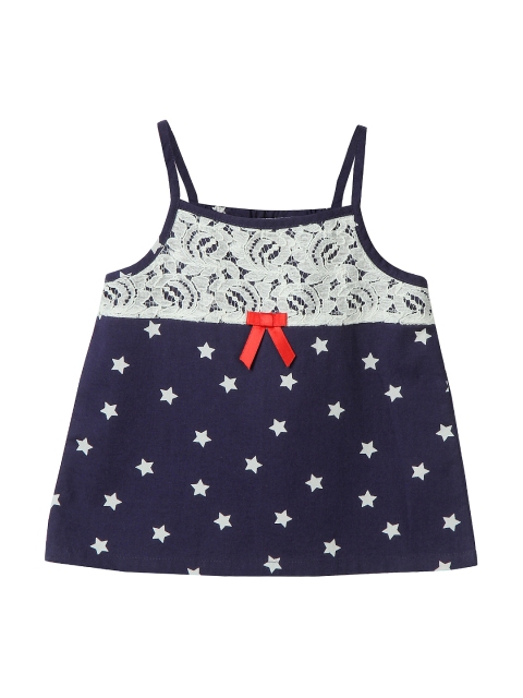

Beebay Girls Navy Blue Printed Top
