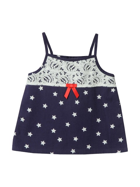 

Beebay Girls Navy Blue Printed Top