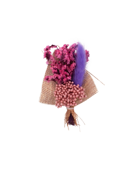 

The Tie Hub Men Pink & Purple Flower With Feather Brooch