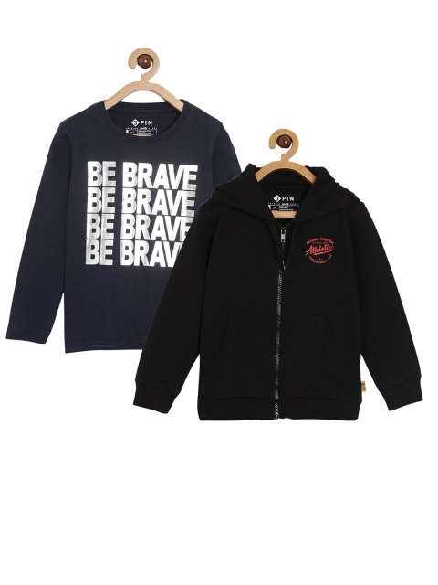 

3PIN Boys Black Printed Sweatshirt