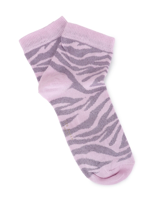 

Ted Baker Men Pink Patterned Pure Cotton Above Ankle-Length Socks