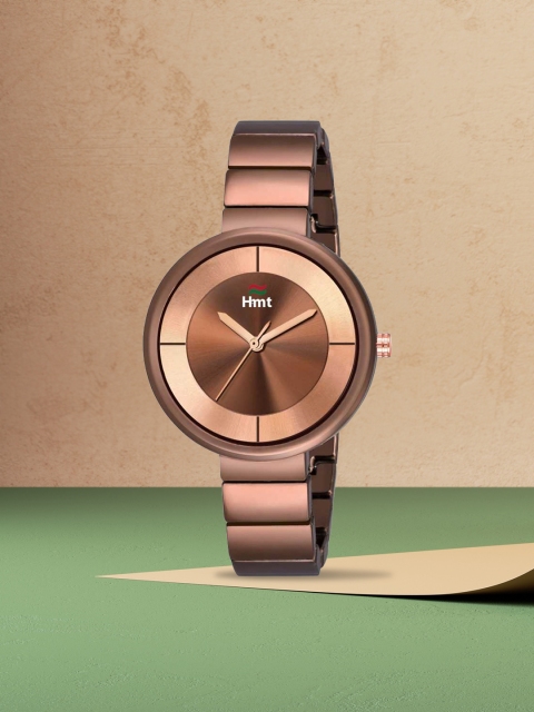 

HAMT Women Brown Brass Dial & Brown Straps Analogue Watch HT-LR095