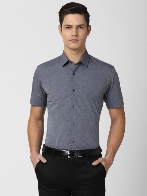 

Peter England Men Grey Slim Fit Pure Cotton Formal Shirt