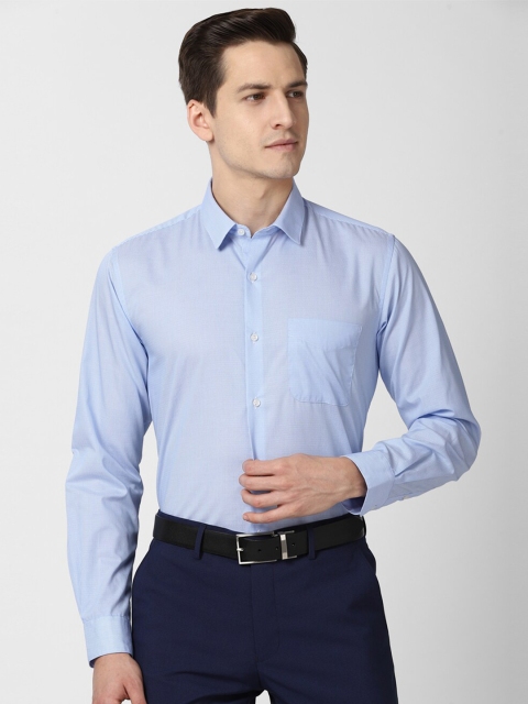 

Peter England Men Blue Striped Cotton Regular Fit Formal Shirt