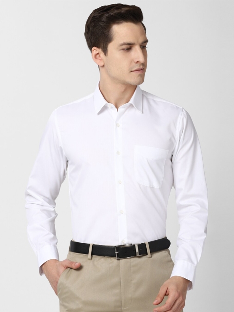

Peter England Men White Slim Fit Cotton Blend Formal Shirt