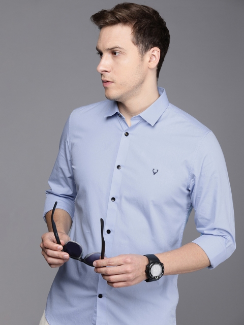 

Allen Solly Sport Men Blue Solid Ultra Slim Fit Pure Cotton Casual Shirt